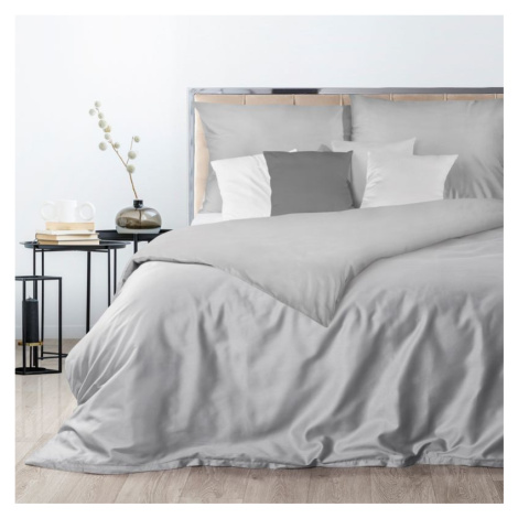 Sivé posteľné obliečky NOVA3 z vysoko kvalitného bavlneného saténu 140x200 cm, 70x80 cm Eurofirany