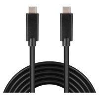 PremiumCord USB-C kábel 3A čierny 3m