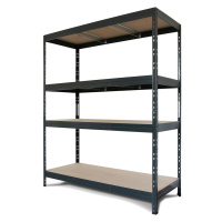 AR SHELVING Regál so 4 policami River, 180 x 150 x 60 cm, sivý