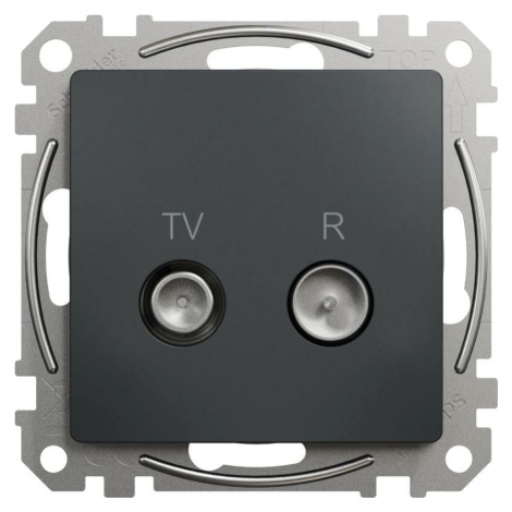 TV R zásuvka koncová 4dB, Antracit, Sedna Design (Schneider)