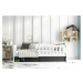 Expedo Detská posteľ BENEDIS + matrac, 80x160, grafit/biela/čierna