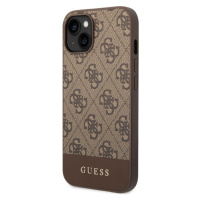 Guess 4G Stripe Zadný Kryt pre iPhone 14 Brown