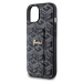 Guess PU Grip Stand G Cube Zadný Kryt pre iPhone 15 Black