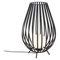 Dizajnová stojaca lampa čierna s opálom 70 cm - Angela