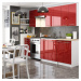 Závěsná kuchyňská skříňka Olivie W 60 cm bílá/červená lesklá