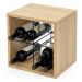 Regál na víno v dekore buka v prírodnej farbe na 16 fliaš – Compactor