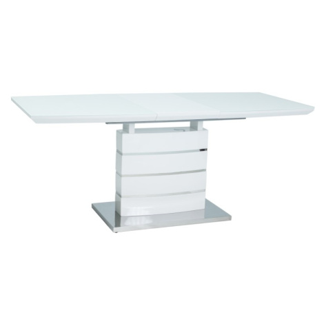 Signal Rozkladací jedálenský stôl LEONARDO | biely PREVEDENIE: 140 (180) x 80 cm