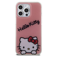 Plastové puzdro Hello Kitty na Apple iPhone 13 Pro HKHCP13LHKDSP IML Daydreaming Logo ružové