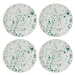 Bielo-zelené dezertné taniere z kameniny v súprave 4 ks ø 18 cm Carnival – Ladelle