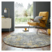 Kusový koberec Cocktail Wonderlust Grey/Ochre kruh - 160x160 (průměr) kruh cm Flair Rugs koberce