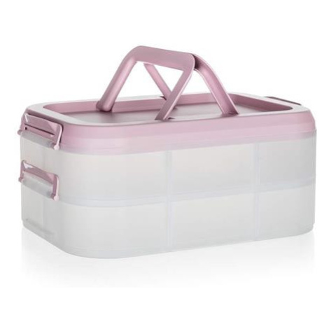 Dóza Banquet Party box Culinaria 40 x 28 x 17,8 cm, ružové veko