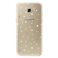 Odolné silikónové puzdro iSaprio - Abstract Triangles 02 - white - Samsung Galaxy A5 2017