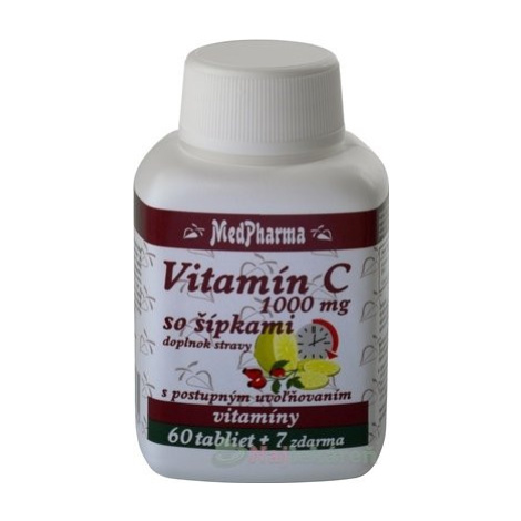 MedPharma VITAMÍN C 1000 MG so šípkami 67 tabliet