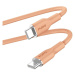 PURO Soft USB-C/USB-C kábel, 1,5 m, oranžový