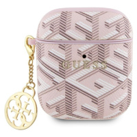 Guess PU G Cube Charm Puzdro pre AirPods 1/2 Pink