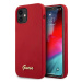 Kryt Guess iPhone 12 mini 5,4" red hardcase Metal Logo Script (GUHCP12SLSLMGRE)