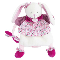 Plyšový zajačik na bábkové divadlo Bunny Hand Puppet Doudou et Compagnie ružový 28 cm od 0 mes