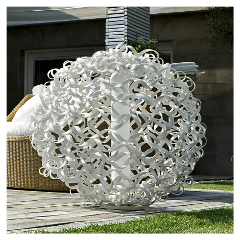 Dizajnové svetlo ICONE Salsola pre vonkajšie použitie, biele, 48 cm