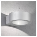Vonkajšie nástenné LED Torres, okrúhle, strieborná