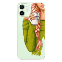 Plastové puzdro iSaprio - My Coffe and Redhead Girl - iPhone 12 mini