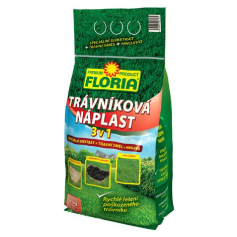 Hnojivo Agro Floria Trávníková náplast 3 v 1 1kg