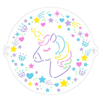 Stencil šablóna na tortu jednorožec Unicorn 25 cm - Decora