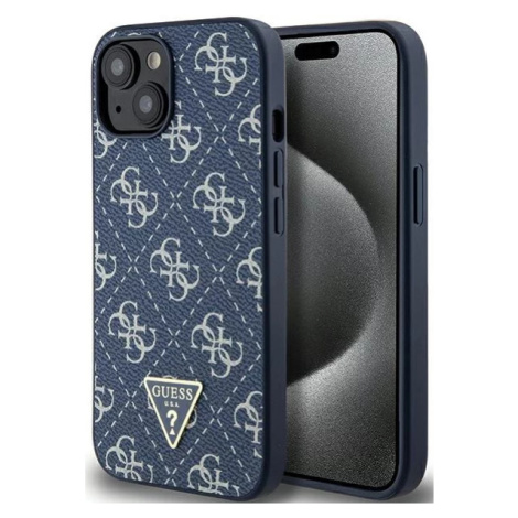 Kryt Guess GUHCP15MPG4GPB iPhone 15 Plus 6.7" blue hardcase 4G Triangle Metal Logo (GUHCP15MPG4G