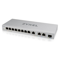 Zyxel XGS1250-12 12-port Gigabit Webmanaged Switch, 8x gigabit RJ45, 3x MultiGig 1/2.5/5/10G, 1x