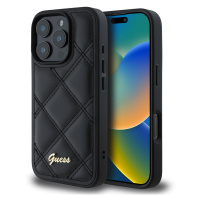 Guess Quilted Kryt pre iPhone 16 Pro, Čierny