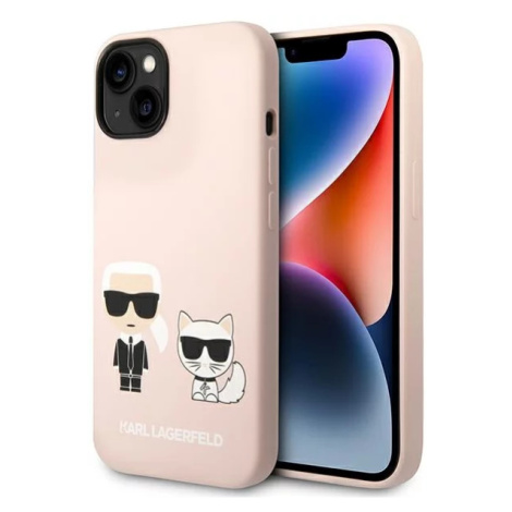 Kryt Karl Lagerfeld KLHMP14SSSKCI iPhone 14 6,1" hardcase light pink Silicone Karl & Choupette M