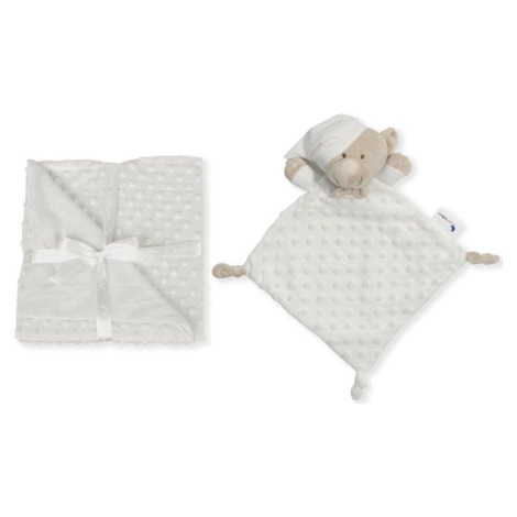 INTERBABY deka mäkká guľôčky a prítulka, krémová