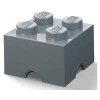 LEGO® úložný box 4 - tmavo šedá 250 x 250 x 180 mm