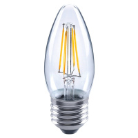 Sviečková LED žiarovka E27 4,5 W 827 filament číra