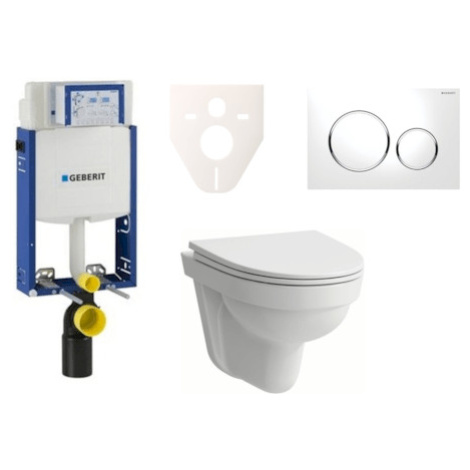 Cenovo zvýhodnený závesný WC set Geberit na zamurovanie + WC Laufen Laufen Pro Nordic SIKOGE2H4