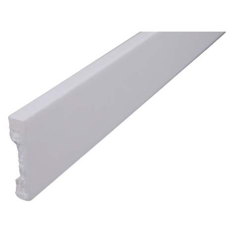 Soklová lišta DP2 rovná bílá 2m - Lišta 2000x58x12 mm Egibi