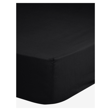 140 x 200 cm - Čierna prestieradlo elastické džersejové Good Morning