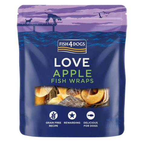 FISH4DOGS LOVE rybie závitky s jablkom 90 g