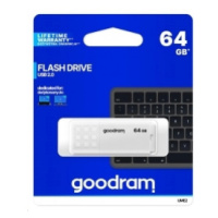 GOODRAM USB kľúč UME2 64GB, USB 2.0 biely