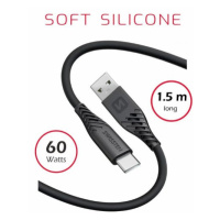 SWISSTEN DATA CABLE USB / USB-C TEXTILE 3,0 M BLACK