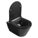 SAPHO - AVVA Slim WC sedátko s pomalým zatváraním, čierna mat 100787-110