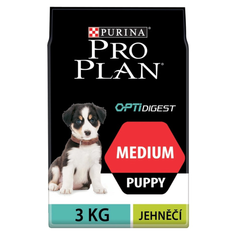 Purina Pro Plan Granule pre psov Puppy Medium Optidigest jahňacie 3 kg