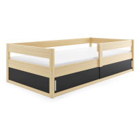 Expedo Detská posteľ POGO + matrac, 80x160, borovica/čierna