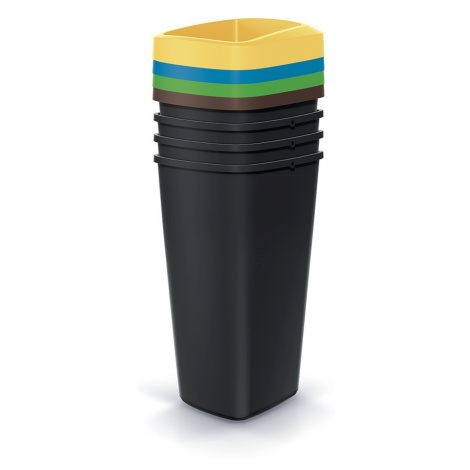 Súprava odpadkových košov COMPACTO 4x25 L čierna Prosperplast