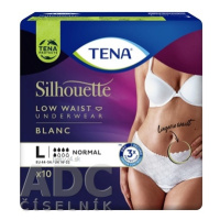 TENA Silhouette Normal Blanc L naťahovacie inkontinenčné nohavičky pre ženy 10 ks