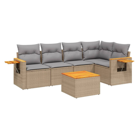 vidaXL Patio Sofa Set 5-miestne Béžová a šedá