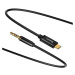 Audio kábel Baseus Yiven Aux M01 z USB-C na Aux 3,5mm 1,2 m čierny