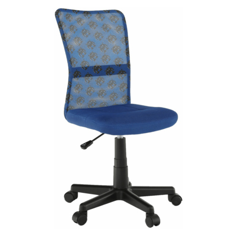 Otočná stolička, modrá/vzor/čierna, GOFY Tempo Kondela