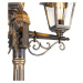 Klasický lampáš starožitné zlato 3-svetlo IP44 - kapitál