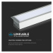Linenárne LED zapustené svietidlo PRO 40W, 6400K, 3200lm, strieborné, VT-7-41 (V-TAC)