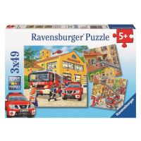 Ravensburger Puzzle Hasiči 3 x 49 dielikov